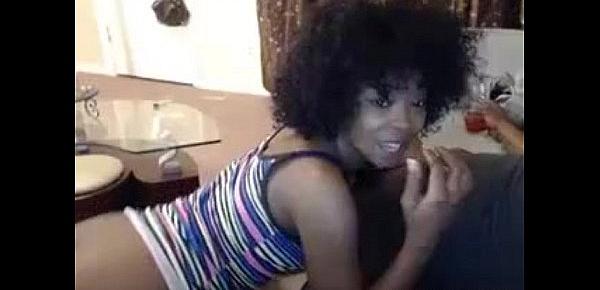  Ebony girl long blowjob